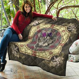 Scottish MacGregor Hunting Ancient Clan Scottish Plaid Tartan Quilt - Crystal Thistle Shield Scottish Plaid Tartan Plaid - ScotsTee - scotstee.com