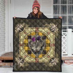Scottish MacLeod of Lewis Ancient Clan Scottish Plaid Tartan Quilt - Crystal Thistle Shield Scottish Plaid Tartan Plaid - ScotsTee - scotstee.com