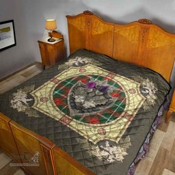 Scottish Prince of Wales Clan Scottish Plaid Tartan Quilt - Crystal Thistle Shield Scottish Plaid Tartan Plaid - ScotsTee - scotstee.com