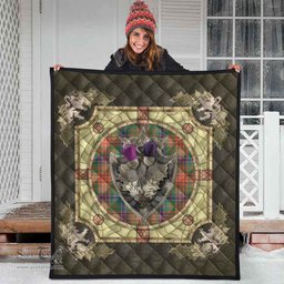 Scottish Wilson Ancient Clan Scottish Plaid Tartan Quilt - Crystal Thistle Shield Scottish Plaid Tartan Plaid - ScotsTee - scotstee.com