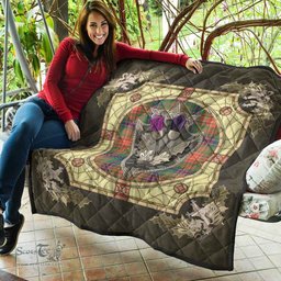 Scottish Wilson Ancient Clan Scottish Plaid Tartan Quilt - Crystal Thistle Shield Scottish Plaid Tartan Plaid - ScotsTee - scotstee.com