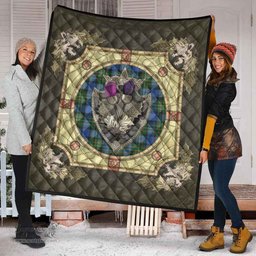 Scottish MacLaren Ancient Clan Scottish Plaid Tartan Quilt - Crystal Thistle Shield Scottish Plaid Tartan Plaid - ScotsTee - scotstee.com