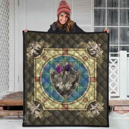 Scottish MacIntyre Hunting Ancient Clan Scottish Plaid Tartan Quilt - Crystal Thistle Shield Scottish Plaid Tartan Plaid - ScotsTee - scotstee.com