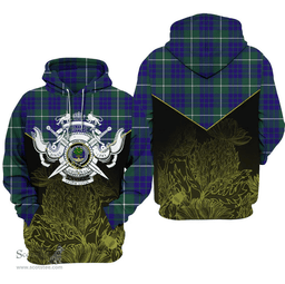 Hamilton Hunting Modern Clan Tartan Hoodie - Scottish Thistle Style
