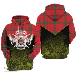 Ross Modern Clan Tartan Hoodie - Scottish Thistle Style