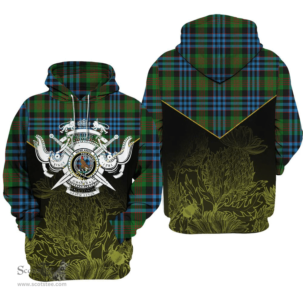 Newlands Of Lauriston Clan Tartan Hoodie - Scottish Thistle Style