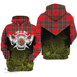 Binning Clan Tartan Hoodie - Scottish Thistle Style