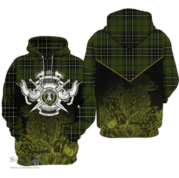 MacLean Hunting Clan Tartan Hoodie - Scottish Thistle Style