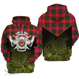Rattray Modern Clan Tartan Hoodie - Scottish Thistle Style