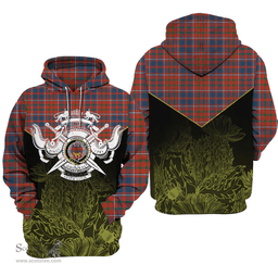 Cameron Of Lochiel Ancient Clan Tartan Hoodie - Scottish Thistle Style