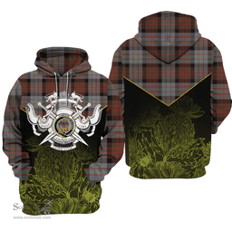 Cameron Of Erracht Weathered Clan Tartan Hoodie - Scottish Thistle Style