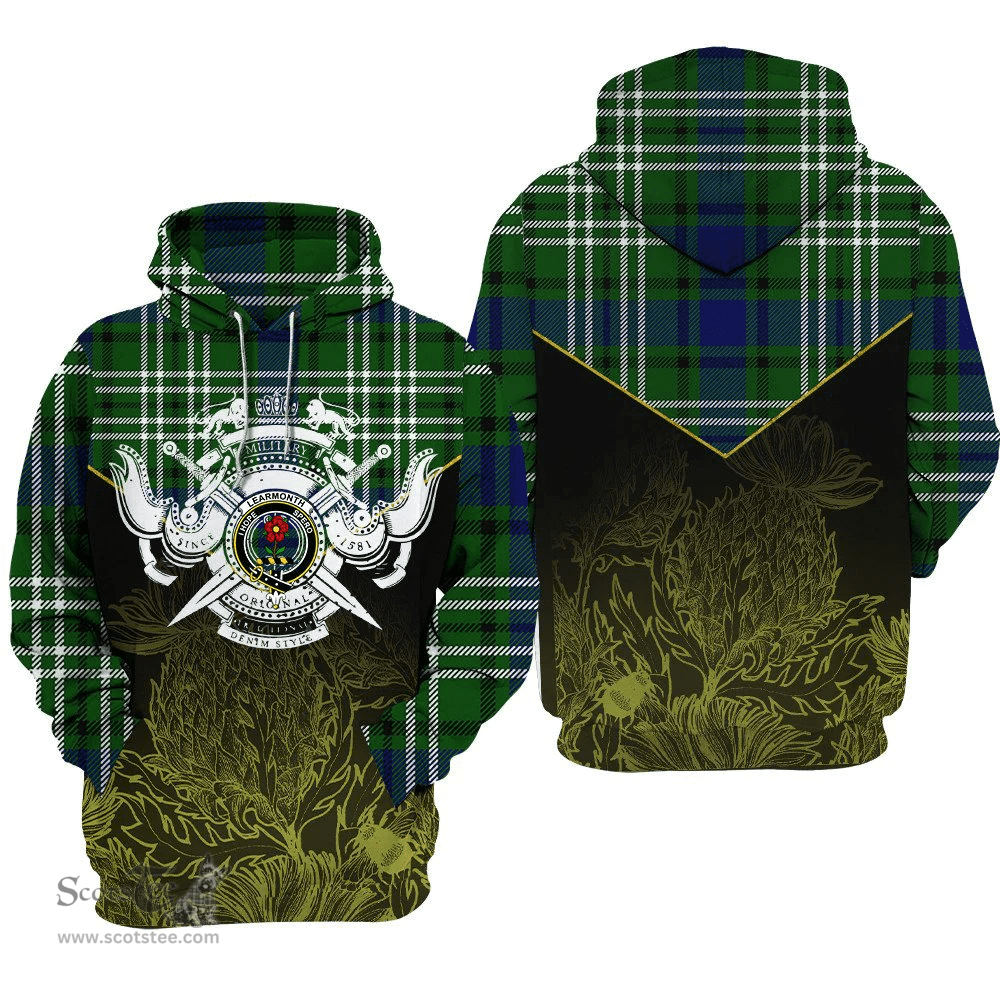 Learmonth Clan Tartan Hoodie - Scottish Thistle Style