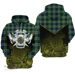 Swinton Clan Tartan Hoodie - Scottish Thistle Style