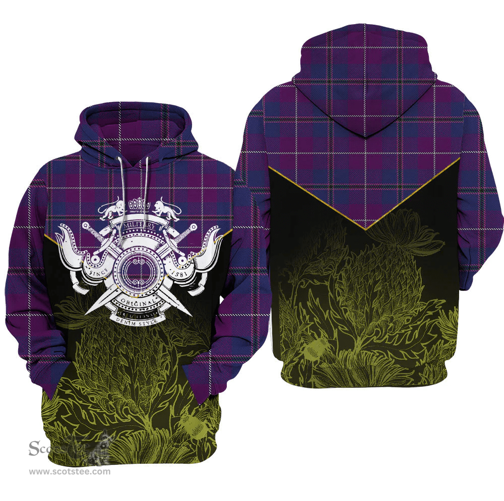 Pride Of Glencoe Clan Tartan Hoodie - Scottish Thistle Style