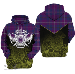 Pride Of Glencoe Clan Tartan Hoodie - Scottish Thistle Style