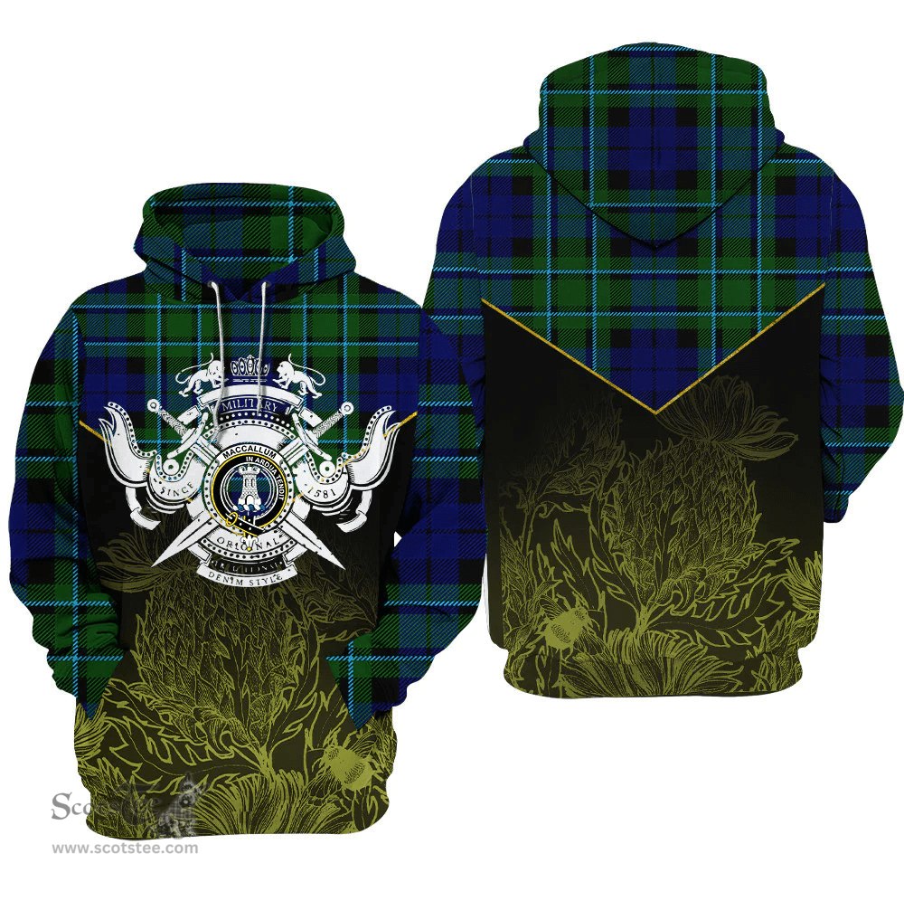 MacCallum Modern Clan Tartan Hoodie - Scottish Thistle Style