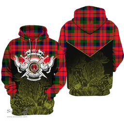 MacNaughton Modern Clan Tartan Hoodie - Scottish Thistle Style