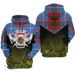 Pentland Clan Tartan Hoodie - Scottish Thistle Style