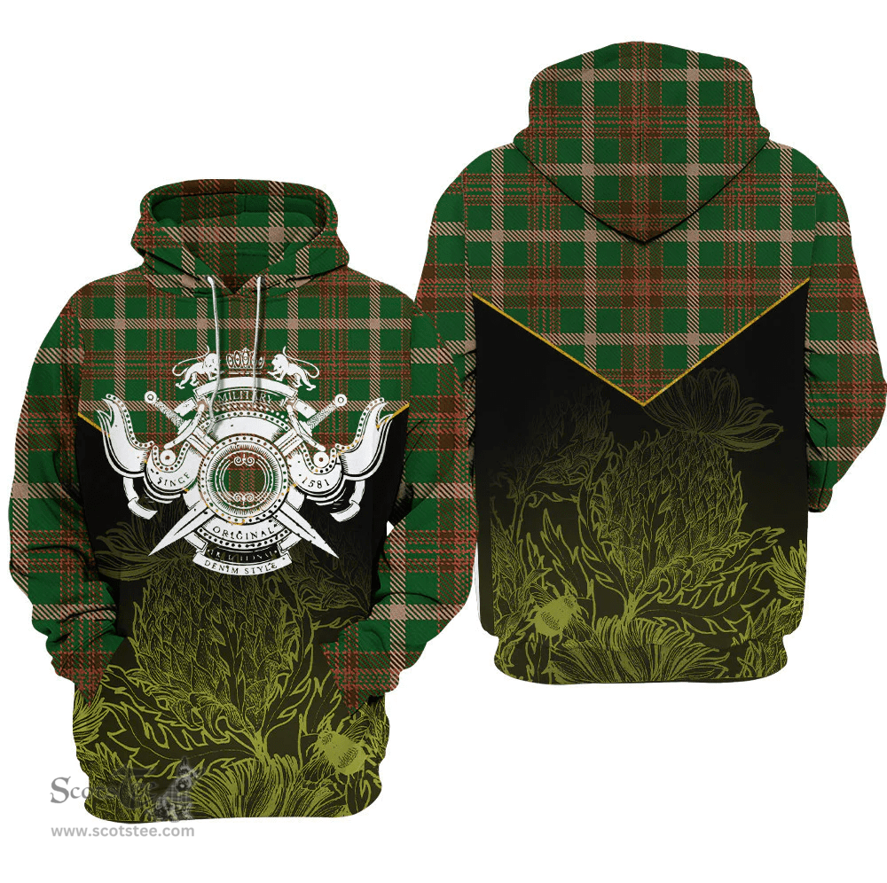Copeland Clan Tartan Hoodie - Scottish Thistle Style