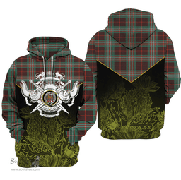 Scott Brown Ancient Clan Tartan Hoodie - Scottish Thistle Style