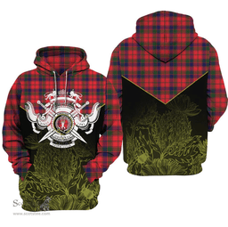 Robertson Modern Clan Tartan Hoodie - Scottish Thistle Style