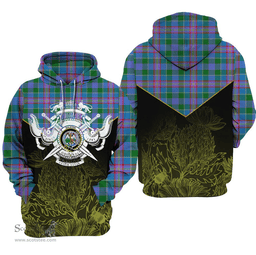 Ralston Clan Tartan Hoodie - Scottish Thistle Style
