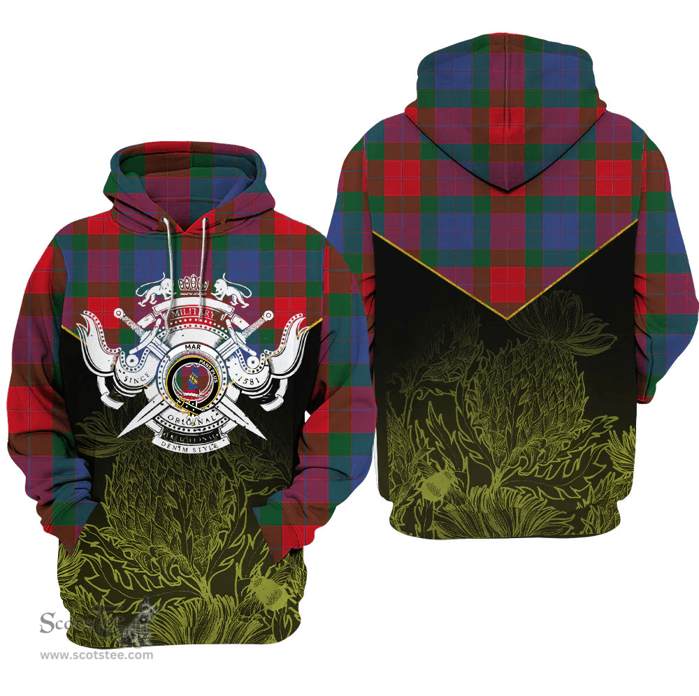 Mar Clan Tartan Hoodie - Scottish Thistle Style