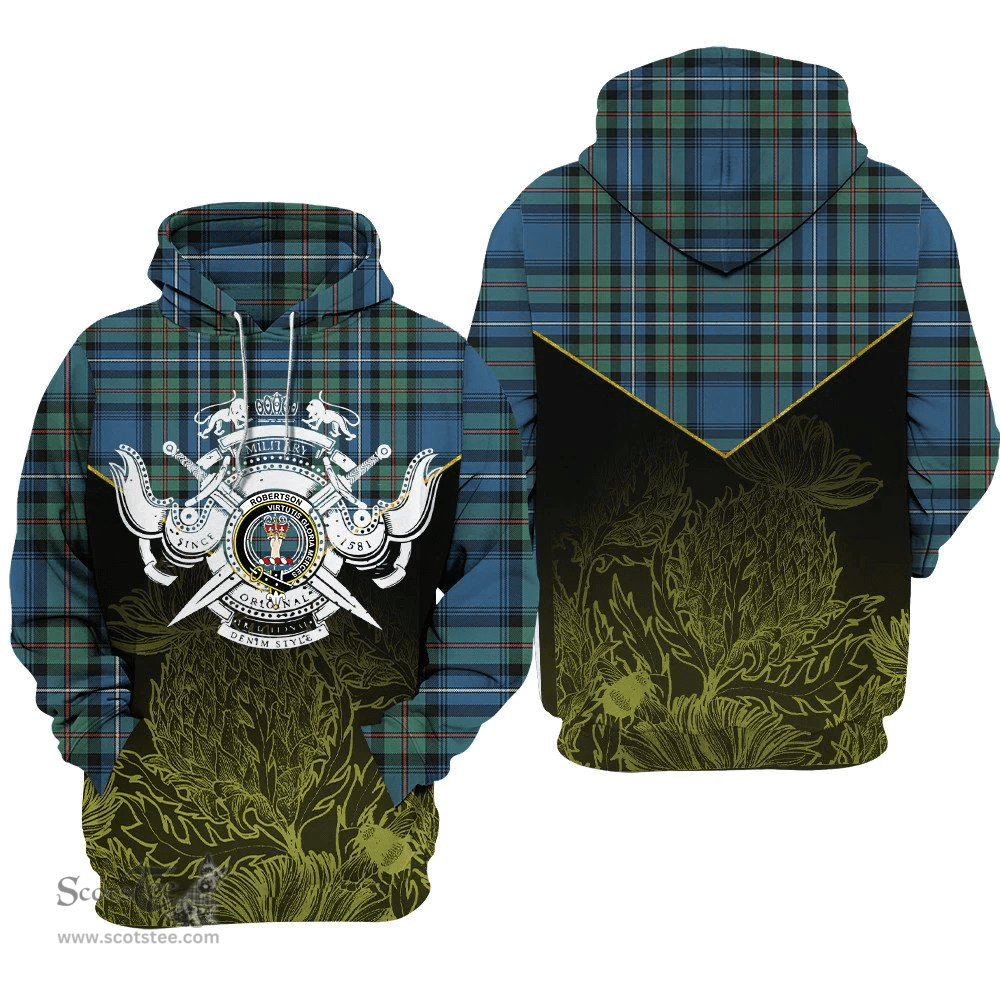 Robertson Hunting Ancient Clan Tartan Hoodie - Scottish Thistle Style