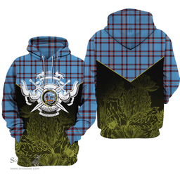Elliot Ancient Clan Tartan Hoodie - Scottish Thistle Style