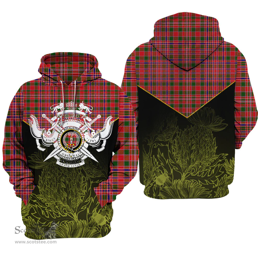 MacAlister Modern Clan Tartan Hoodie - Scottish Thistle Style
