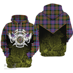 Carnegie Ancient Clan Tartan Hoodie - Scottish Thistle Style