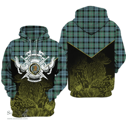 Melville Clan Tartan Hoodie - Scottish Thistle Style