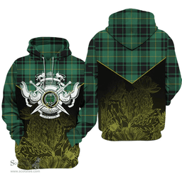 MacArthur Ancient Clan Tartan Hoodie - Scottish Thistle Style