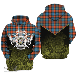 MacLachlan Ancient Clan Tartan Hoodie - Scottish Thistle Style