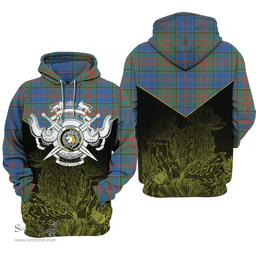 Stewart Of Appin Hunting Ancient Clan Tartan Hoodie - Scottish Thistle Style