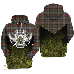Murray Of Atholl Weathered Clan Tartan Hoodie - Scottish Thistle Style