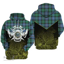 Morrison Ancient Clan Tartan Hoodie - Scottish Thistle Style