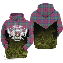 Lindsay Ancient Clan Tartan Hoodie - Scottish Thistle Style