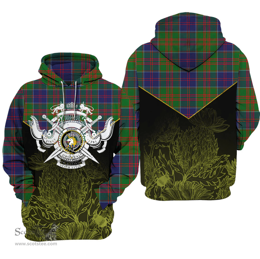 Stewart Of Appin Hunting Modern Clan Tartan Hoodie - Scottish Thistle Style