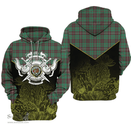 MacKinnon Hunting Ancient Clan Tartan Hoodie - Scottish Thistle Style