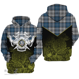 Napier Modern Clan Tartan Hoodie - Scottish Thistle Style