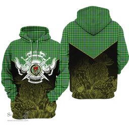 Currie Clan Tartan Hoodie - Scottish Thistle Style