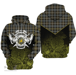 Campbell Argyll Weathered Clan Tartan Hoodie - Scottish Thistle Style