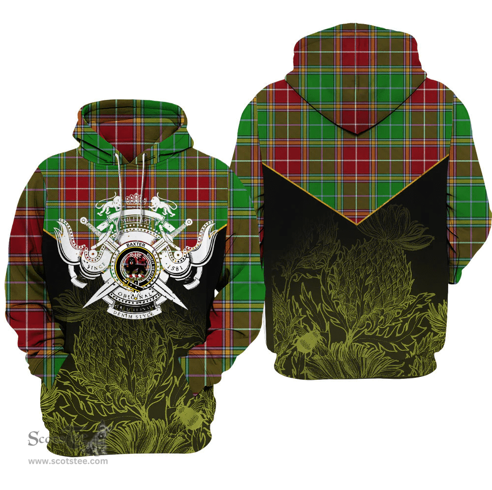 Baxter Modern Clan Tartan Hoodie - Scottish Thistle Style