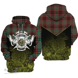 Buchan Ancient Clan Tartan Hoodie - Scottish Thistle Style