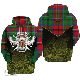 MacCulloch Clan Tartan Hoodie - Scottish Thistle Style