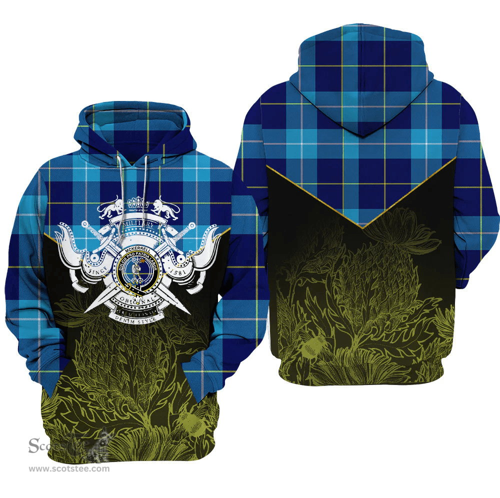 McKerrell Clan Tartan Hoodie - Scottish Thistle Style