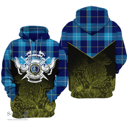 McKerrell Clan Tartan Hoodie - Scottish Thistle Style