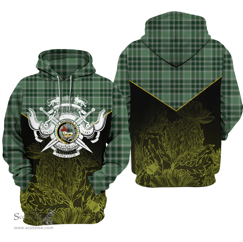 MacDonald Lord Of the Isles Hunting Clan Tartan Hoodie - Scottish Thistle Style