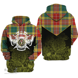 Buchanan Old Sett Clan Tartan Hoodie - Scottish Thistle Style